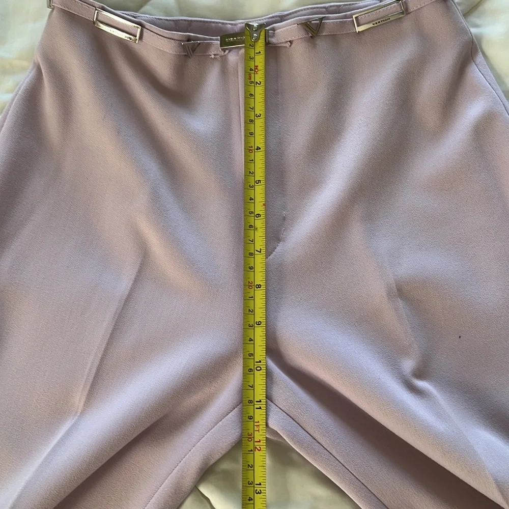 Vintage ‘90s Vertigo made in France classic lilac  trouser with logo belt S / 26 - Picture 11 of 17